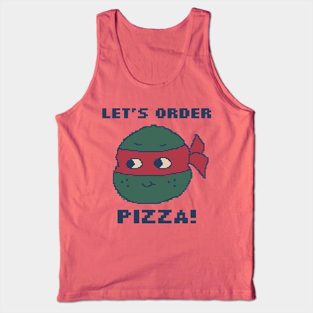 Let's Order A Pizza - Pixel Art Tank Top by pxlboy